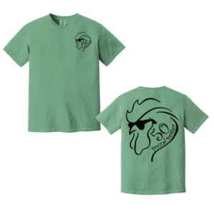 50 Pound Rooster Band Unisex Comfort Colors Pigment Dyed Short Sleeve Shirt-Light Green