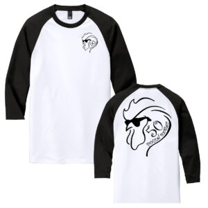 50 Pound Rooster Band Unisex Perfect Tri 3/4-Sleeve Raglan-Black/White