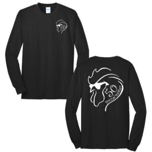 50 Pound Rooster Band Unisex Long Sleeve Cotton Tee-Black