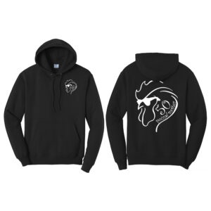 50 Pound Rooster Band Unisex Fleece Hooded Sweatshirt-Black
