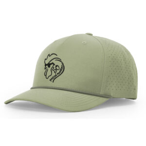 50 Pound Rooster Band Richardson Laser PERF Performance Rope Cap Solid-Light Olive