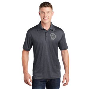 50 Pound Rooster Band Sport-Tek Heather Contender Men Polo-Graphite Heather
