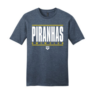 Piranhas Swim Unisex District Premium Short Sleeve Tee-Heathered Navy