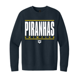 Piranhas Swim Unisex District Fleece Crew-New navy