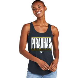 Piranhas Swim District Women’s Perfect Tri Relaxed Tank-New Navy