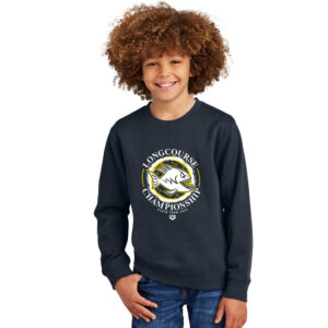 Piranhas Swim Youth District Fleece Crew-New Navy
