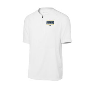 Piranhas Swim Sport-Tek men Repeat 1/2-Zip Short Sleeve Jacket-White