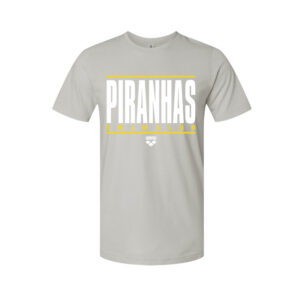 Piranhas Swim  Unisex Premium Short Sleeve Tee-Heather Grey