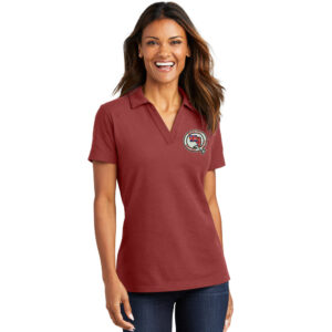 QC British Auto Club Port Authority Ladies C-FREE Cotton Blend Pique Polo-Garnet EMBROIDERY