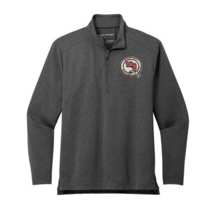 QC British Auto Club Port Authority Men C-FREE Double Knit 1/4-Zip-Grey Steel Heather EMBROIDERY