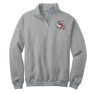 QC British Auto Club JERZEES Adult Nublend Cadet Collar Sweatshirt-Oxford EMBROIDERY