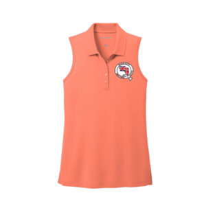 QC British Auto Club Port Authority Ladies Dry Zone UV Micro-Mesh Sleeveless Polo-Coral Splash SCREEN PRINT