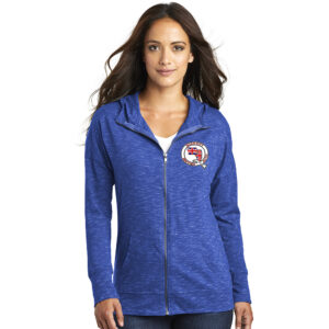 QC British Auto Club District Women’s Medal Full-Zip Hoodi-Deep Royal SCREEN PRINT