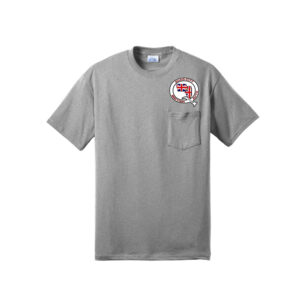 QC British Auto Club Unisex Short Sleeve POCKET Tee- Athletic Heather SCREEN PRINT