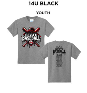 Knights State BB Youth Short Sleeve Tee-Athletic Heather 14U BLACK