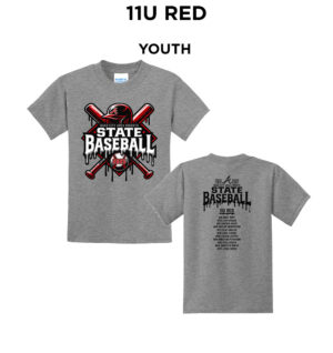 Knights State BB Youth Short Sleeve Tee-Athletic Heather 11U RED