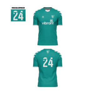 QC Strikers Uniform Hummel Custom Vibrant/QC Strikers Short Sleeve Raglan Soccer Jersey – Teal/White
