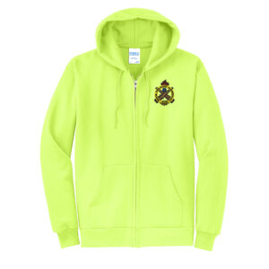 Rock Island Arsenal Unisex Classic Full-Zip Hooded Sweatshirt-Neon Yellow