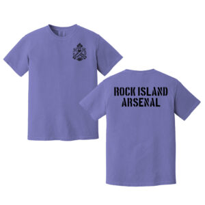 Rock Island Arsenal Unisex Comfort Colors Pigment Dyed Short Sleeve Shirt-Violet