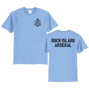 Rock Island Arsenal Unisex Short Sleeve Tee-Light Blue