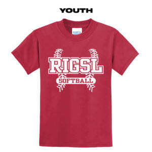 RI Girls Softball Youth Basic Tee-Red