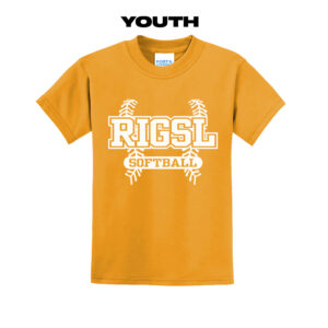 RI Girls Softball Youth Basic Tee-Gold