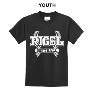 RI Girls Softball Youth Basic Tee-Black