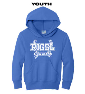 RI Girls Softball Youth Basic Hooded Sweatshirt-Royal
