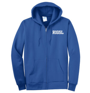 RI Girls Softball Unisex Essential Fleece Full Zip Hooded Sweatshirt-Royal