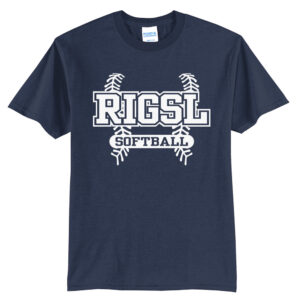 RI Girls Softball Unisex Short Sleeve Tee-Navy