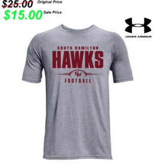 SH Football PG Under Armour Athletics soft cotton blend T-shirt Men-Steel Grey
