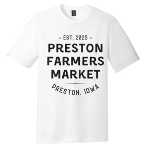 The Preston Farmers Market Rah Rah Unisex clothing District Perfect Tri-blend  Crew Tee-White