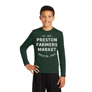 The Preston Farmers Market Sport Tek YOUTH Long Sleeve PosiCharge Competitor Tee-Forest