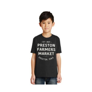 The Preston Farmers Market Youth Short Sleeve Tee-Black