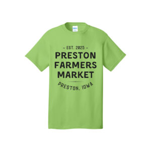 The Preston Farmers Market Unisex Cotton Short Sleeve Tee-Lime