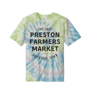 The Preston Farmers Market Unisex Essential Tie-Dye Tee-Watercolor Spiral