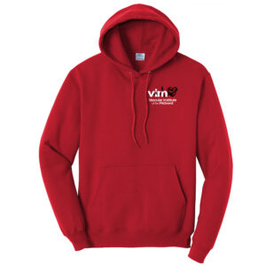 VIM  Unisex Fleece Hooded Sweatshirt-Red