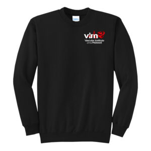 VIM Unisex ore Fleece Crewneck Sweatshirt-Black