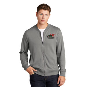 VIM Sport-Tek Men Lightweight French Terry Bomber-Grey Concrete
