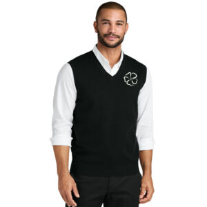 Wild Rose Casino Employee Port Authority Men Easy Care Sweater Vest- Black