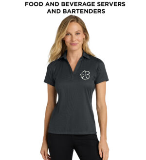 Wild Rose Casino Employee Port Authority Ladies Performance Fine Jacquard Polo-Grey Smoke