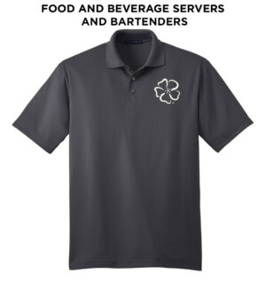Wild Rose Casino Employee Port Authority Performance Fine Jacquard Polo Men-Grey Smoke
