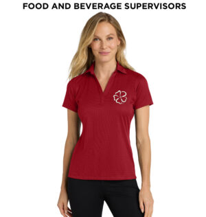 Wild Rose Casino Employee Port Authority Ladies Performance Fine Jacquard Polo-Rich Red