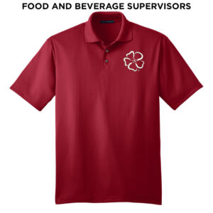 Wild Rose Casino Employee Port Authority Performance Fine Jacquard Polo Men-Rich Red