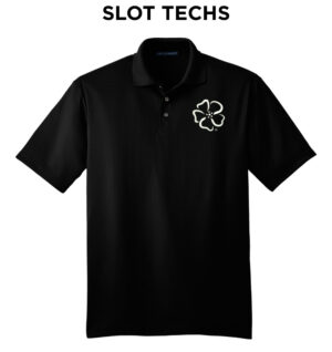 Wild Rose Casino Employee Port Authority Performance Fine Jacquard Polo men-Black
