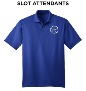 Wild Rose Casino Employee Port Authority Performance Fine Jacquard Polo Men-Hyper Blue
