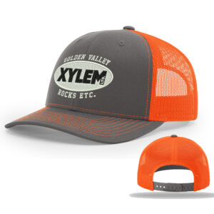 Xylem Richardson Pro Crown Mesh Back Adjustable back cap-Charcoal/Neon Orange