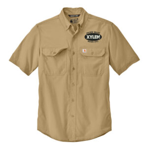 Xylem Carhartt Force Men Solid Short Sleeve Shirt-Dark Khaki