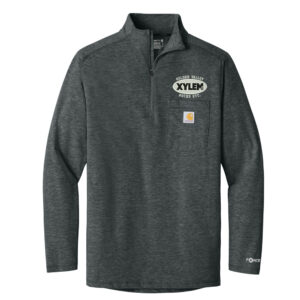Xylem Carhartt Force Men 1/4-Zip Long Sleeve T-Shirt-Carbon Heather