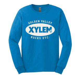 Xylem Unisex Cotton Long Sleeve Tee-Sapphire